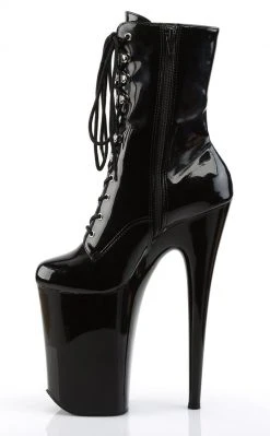 Pleaser Pole Shoes INFINITY-1020 Black Patent Ankle Boots