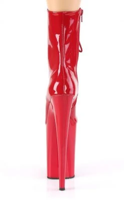 Pleaser Pole Shoes INFINITY-1020 Red Patent Ankle Boots