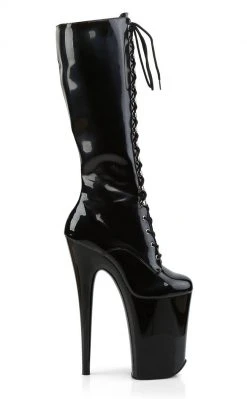 Pleaser Pole Shoes INFINITY-2020 Black Knee High Boots