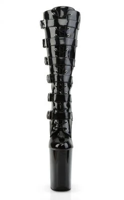 Pleaser Pole Shoes INFINITY-2049 Black Knee High Boots