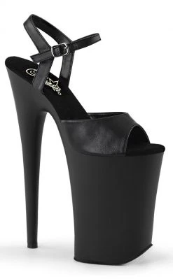 Pleaser INFINITY-909 Black / Black Matte Heels