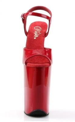Pleaser Pole Shoes INFINITY-909 Red/Red Heels