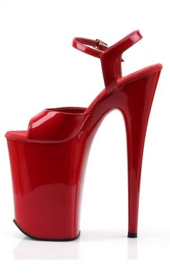 Pleaser Pole Shoes INFINITY-909 Red/Red Heels
