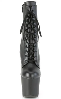 Pleaser IRONGRIP-1020 Black Matte Brass Knuckle Boots Pole Shoes