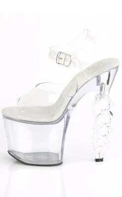 Pleaser Pole Shoes IRONGRIP-708 Clear Brass Knuckle Heels