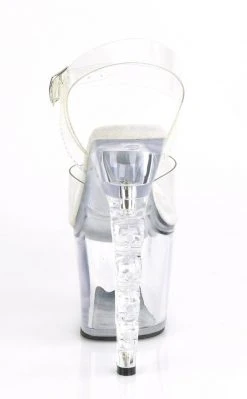 Pleaser Pole Shoes IRONGRIP-708 Clear Brass Knuckle Heels