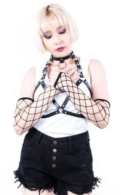 Music Legs Industrial Net Arm Warmers | Black Accessories