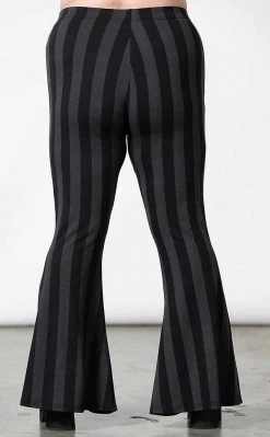 Killstar Clothing Inferno Room Flares | Grey Stripe