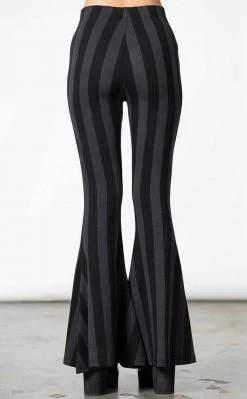 Killstar Clothing Inferno Room Flares | Grey Stripe