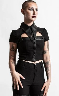 Killstar Insomnia Crop Shirt Clothing