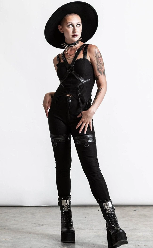 Killstar Jaded Strap Top Top | Black Clothing 5 Killstar Jaded Strap Top Top | Black Clothing