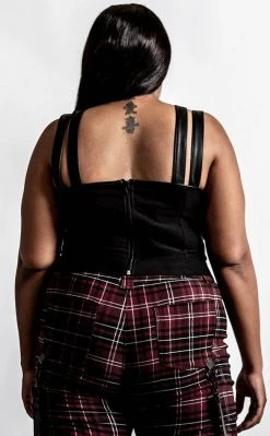 Killstar Jaded Strap Top Top | Black Clothing 10 Killstar Jaded Strap Top Top | Black Clothing