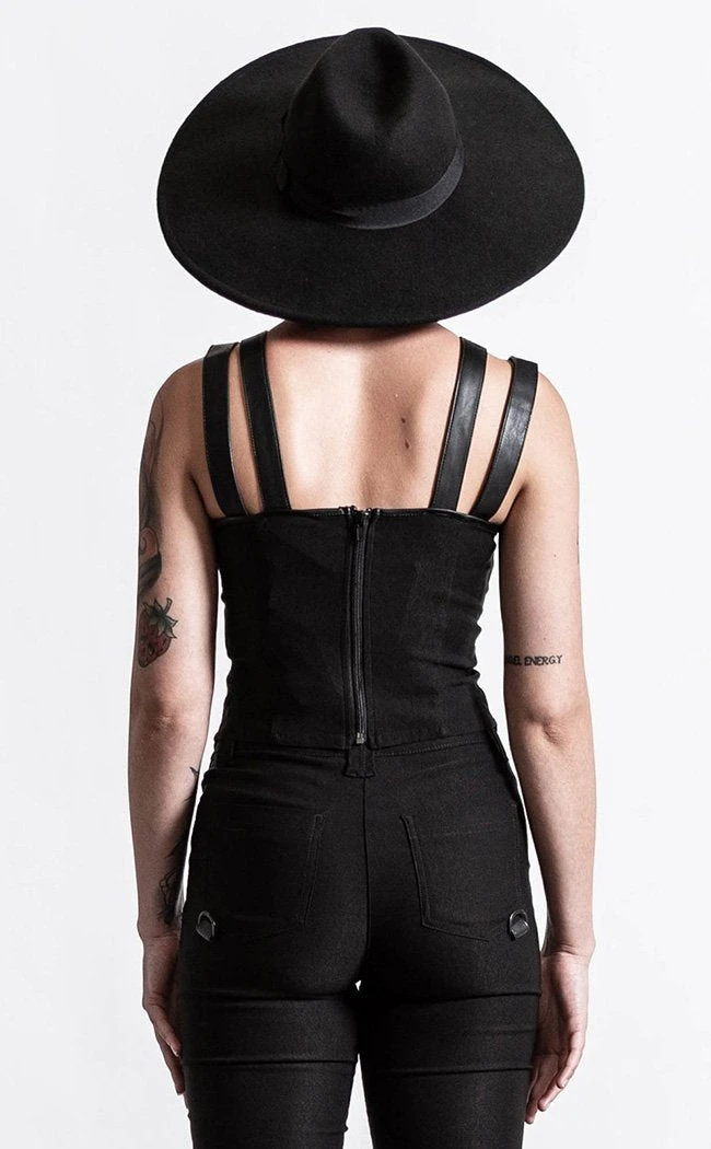 Killstar Jaded Strap Top Top | Black Clothing 7 Killstar Jaded Strap Top Top | Black Clothing