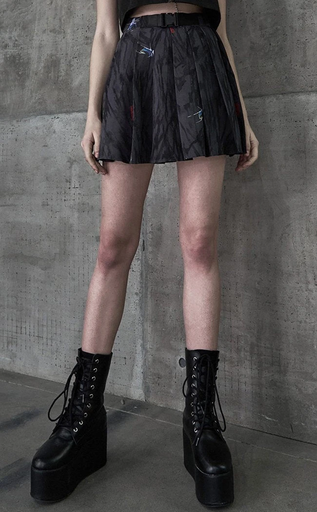 Punk Rave Jorogumo Pleated Skirt 4 Punk Rave Jorogumo Pleated Skirt