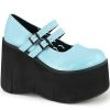 Demonia KERA-08 Baby Blue Platform Mary Janes Shoes