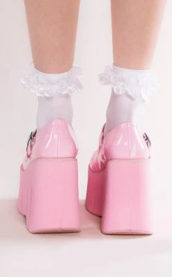 Demonia KERA-08 Baby Pink Platform Mary Janes