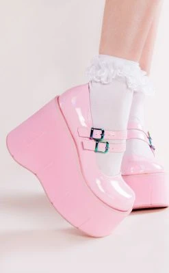 Demonia KERA-08 Baby Pink Platform Mary Janes