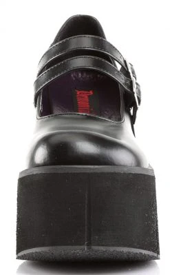 Demonia KERA-08 Black Vegan Leather Platform Mary Janes (Au Stock) Shoes