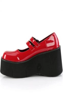 Demonia KERA-08 Red Patent Platform Mary Janes