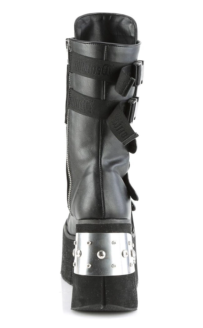 Demonia KERA-108 Black Platform Plated Wedge Boots Platform Shoes 6 Demonia KERA-108 Black Platform Plated Wedge Boots Platform Shoes
