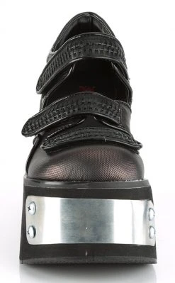 Demonia Shoes KERA-13 Pewter Platform Mary Janes