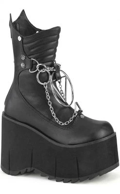 Demonia KERA-130 Black Platform Wedge Boots (Au Stock)