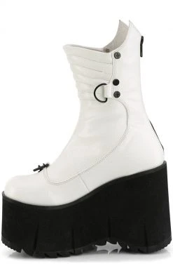 Demonia Platform Shoes KERA-130 White Platform Wedge Boots