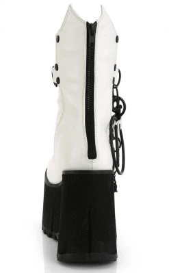 Demonia Platform Shoes KERA-130 White Platform Wedge Boots