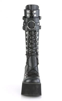 Demonia KERA-200 Black Knee High Platform Boots Shoes