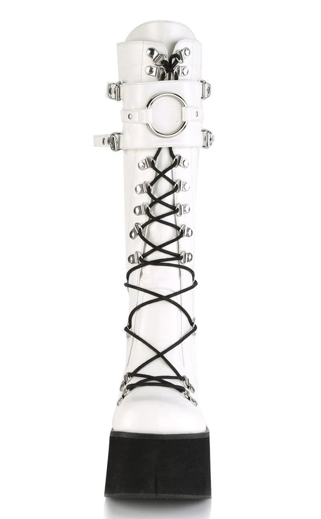 Demonia KERA-200 White Knee High Platform Boots (Au Stock) Shoes 4 Demonia KERA-200 White Knee High Platform Boots (Au Stock) Shoes