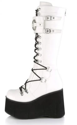Demonia KERA-200 White Knee High Platform Boots (Au Stock) Shoes 9 Demonia KERA-200 White Knee High Platform Boots (Au Stock) Shoes