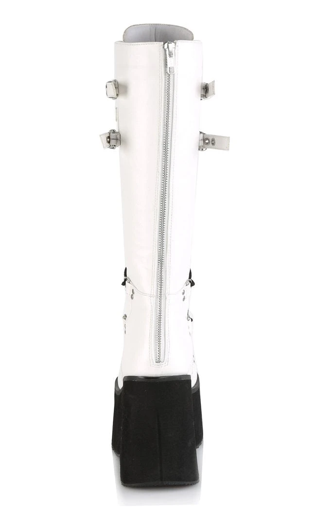 Demonia KERA-200 White Knee High Platform Boots (Au Stock) Shoes 6 Demonia KERA-200 White Knee High Platform Boots (Au Stock) Shoes