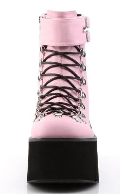 Demonia KERA-21 Baby Pink Platform Ankle Boots