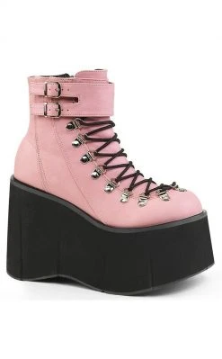 Demonia KERA-21 Baby Pink Platform Ankle Boots