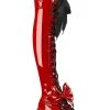 Demonia KERA-303 Red Patent Thigh High Platform Boots Shoes