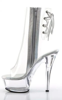 Pleaser Pole Shoes KISS-1016C Clear Ankle Boots