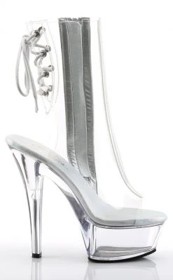 Pleaser Pole Shoes KISS-1016C Clear Ankle Boots