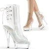 Pleaser Pole Shoes KISS-1016C Clear Ankle Boots