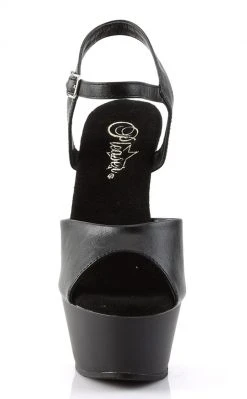Pleaser KISS-209 Black Faux Leather Heels
