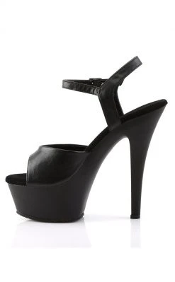 Pleaser KISS-209 Black Faux Leather Heels