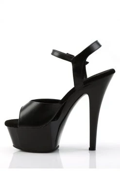 Pleaser Pole Shoes KISS-209 Black Leather Heels