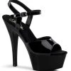 Pleaser KISS-209 Black Patent Heels Pole Shoes
