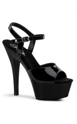 Pleaser KISS-209 Black Patent Heels Pole Shoes
