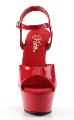 Pleaser KISS-209 Red Patent Heels Pole Shoes
