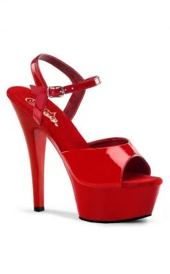 Pleaser KISS-209 Red Patent Heels Pole Shoes