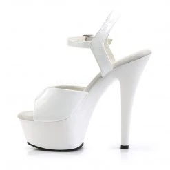 Pleaser KISS-209 White Patent Heels Pole Shoes