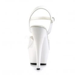 Pleaser KISS-209 White Patent Heels Pole Shoes