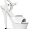 Pleaser KISS-209 White Patent Heels Pole Shoes