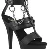 Pleaser KISS-261 Black Strappy Chains Heels