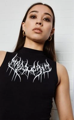 Mary Wyatt Kara High Neck Crop Clothing